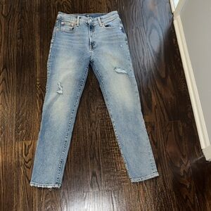 Gap 26 regular true skinny sz 2 distressed thick denim jeans